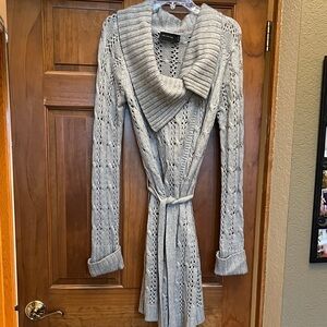 Gray Cable Knit Women Sweater